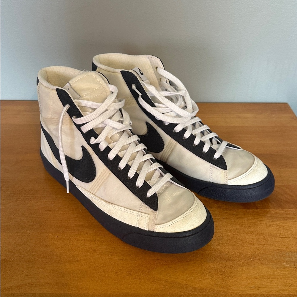 Mens Nike Blazer Mid ‘77 Vintage “Ezekiel Elliot” Shoes White and Navy Size 10.5